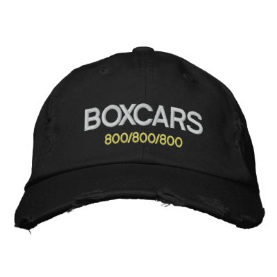 Boxcars! Embroidered Hat by LabKitty
