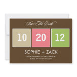 Boxed Calendar Save The Date Announcements (Brown) invitations