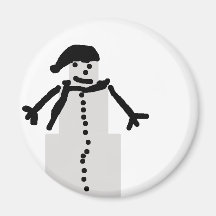 boxed snowman refrigerator magnets