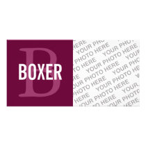 Boxer Breed Monogram Design