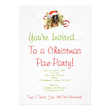 Boxer Christmas Invitation