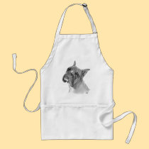 Boxer Dog Drawing aprons