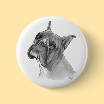 Boxer Dog Drawing buttons
