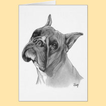 Boxer Dog Drawing cards