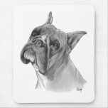 Boxer Dog Drawing Mouse Pad
