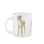 Boxer Dog Frosted Glass Mug