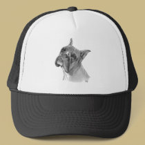 Boxer Dog Head hats