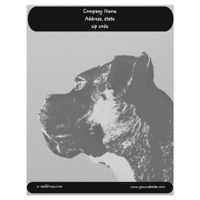 Boxer Dog Letterhead by ritmoboxer