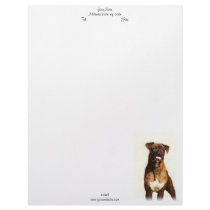Boxer dog letterhead