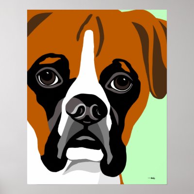Boxer Dog Posters by waterart