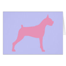Boxer Dog Silhouette (pink)