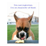Boxer glutton postcard