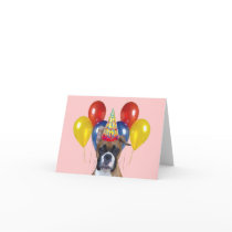 Boxer happy birthday card