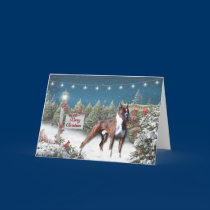 Boxer Lane Christmas Greeting Card cards