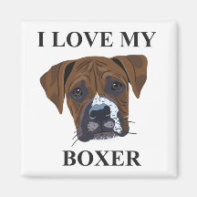 Boxer Love Fridge Magnets