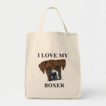 Boxer Love Tote Bags