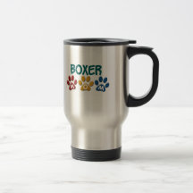 BOXER MOM Paw Print 1 Coffee Mugs