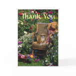 Boxer Pup Thank You Card In The Garden