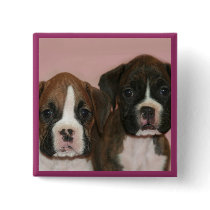 Boxer Puppies button Pin