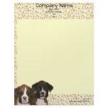 Boxer puppies letterhead