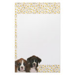 Boxer puppies stationary stationery design