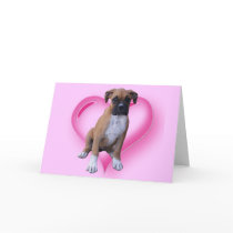 Boxer puppy greeting card