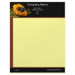 Boxer puppy in sunflower letterhead