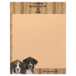 Boxer puppy leopard print letterhead