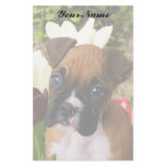 Boxer puppy stationary personalized stationery