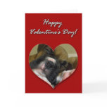 Boxer puppy Valentines Day Card