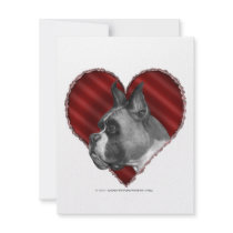 Boxer with Heart Personalized Invites