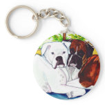 Boxers Fawn and White Key Chains