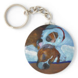 Boxers Fawn and White Patch Key Chains