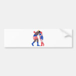 boxers in american colours bumper sticker