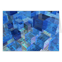 Boxes of Blue Greeting Card