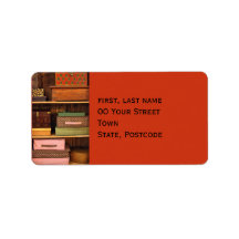 Boxes orange Address Label