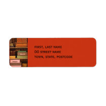 Boxes orange Return Address Label