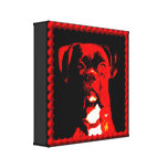 Boxeur dans la copie rouge de toile toiles tendues