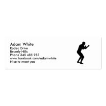 Boxeur de boxe cartes de visite personnelles