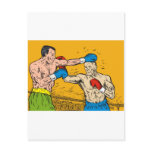 boxing boxer fighter fighting knockout punch post card