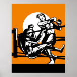 boxing boxer fighter fighting knockout punch print