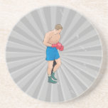 boxing boxer vector graphic beverage coaster