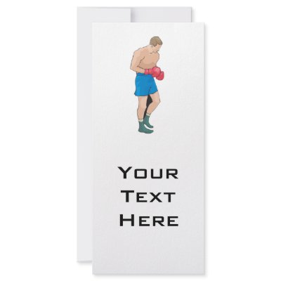 boxing boxer vector graphic custom rack card by sports_shop