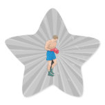 boxing boxer vector graphic star sticker