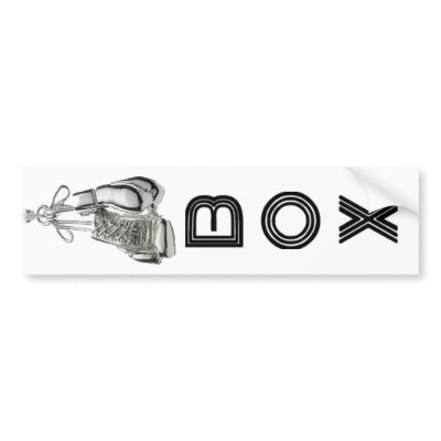 BOXING Bumper Sticker by DesignEntice