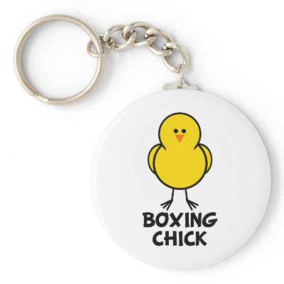 Boxing Chick Key Chains by chicktshirts8