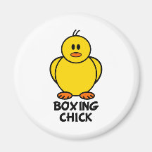 Boxing Chick Magnet