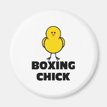 Boxing Chick Refrigerator Magnets