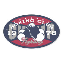 Boxing Club Oval Sticker