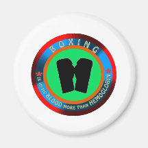 Boxing designs refrigerator magnet